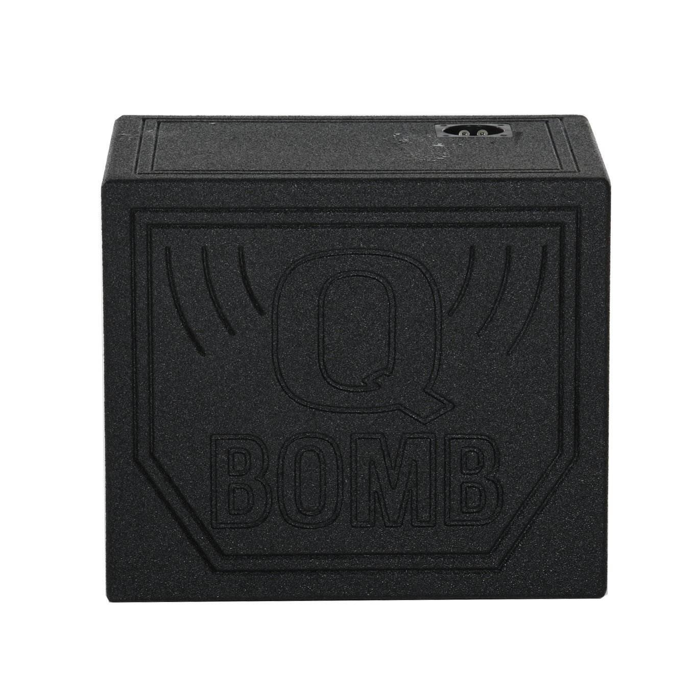 Alt View 3. QPower - QPower QBomb QBOMB12HP Single 12" Vented Port Subwoofer Box w/ Bedliner Spray - Black.
