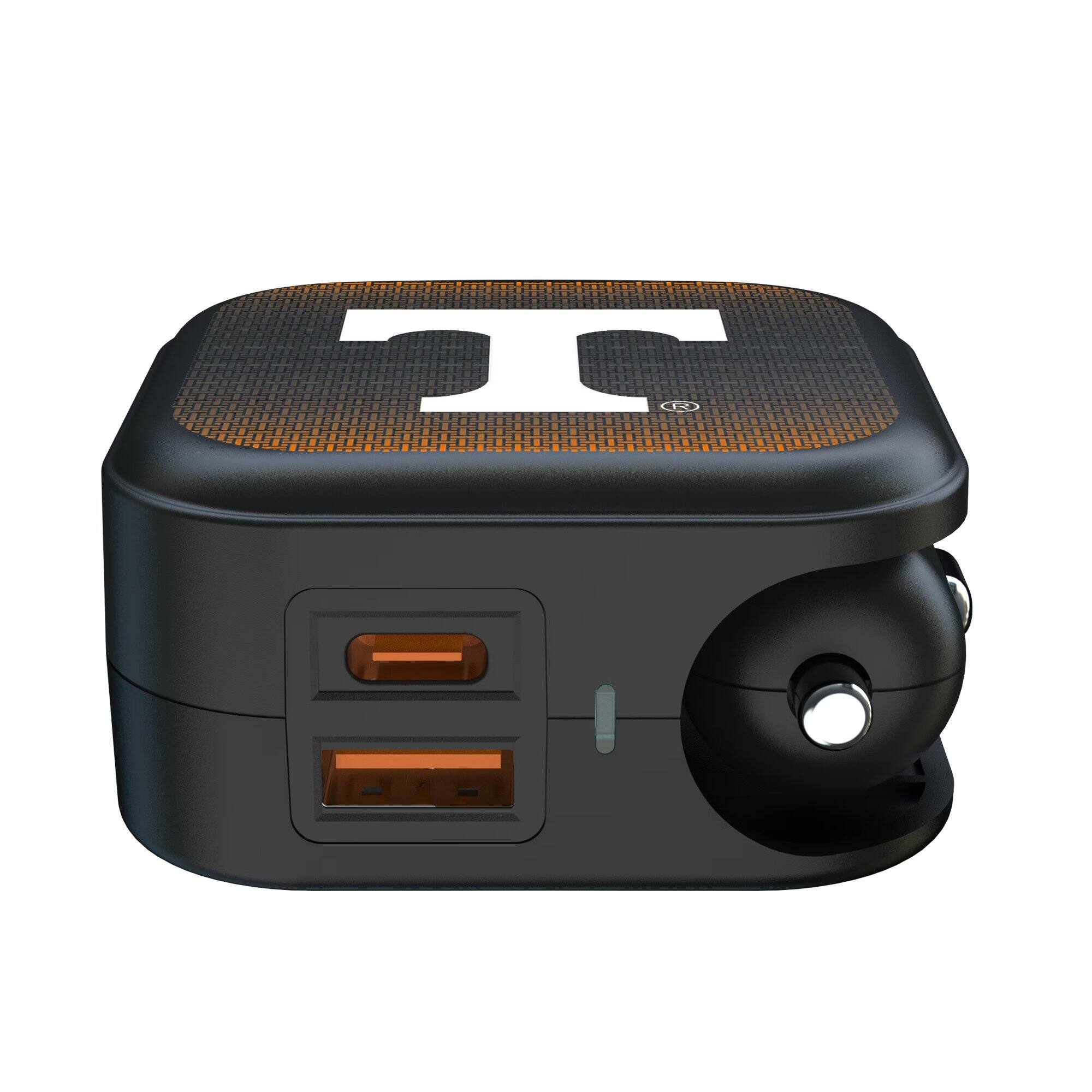 Alt View 1. Keyscaper - Tennessee Volunteers 2-in-1 USB A/C Charger - Black.