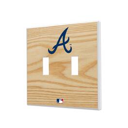 Keyscaper - Atlanta Braves Baseball Bat Design Double Toggle Light Switch Plates - Multicolor