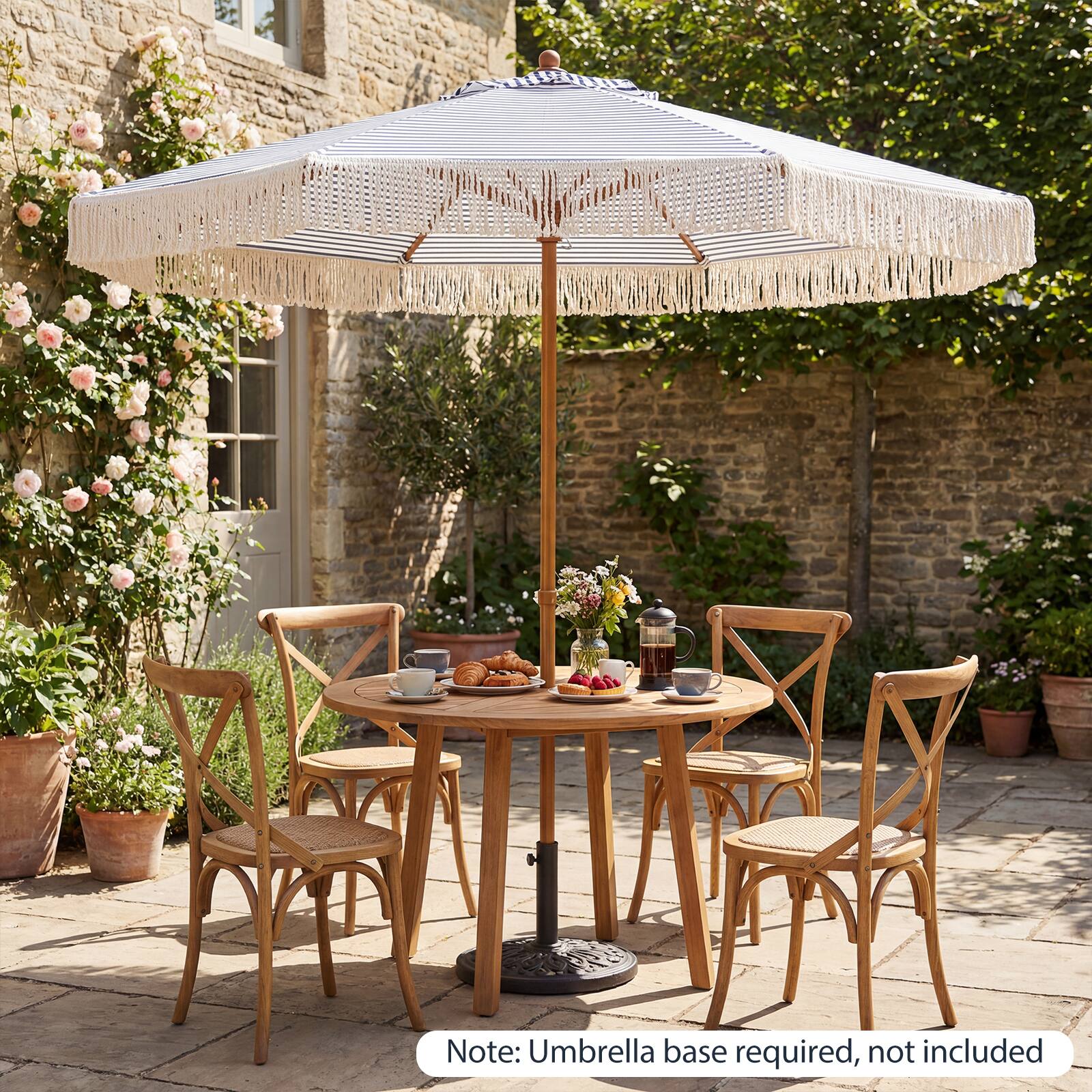 Note: Umbrella base required, not included