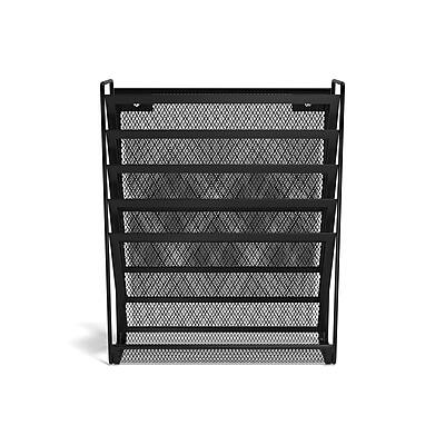 Alt View 1. TRU RED - TRU RED™ 5-Pocket Metal Mesh Mountable Wall File, Black (TR57582-CC) - Black.