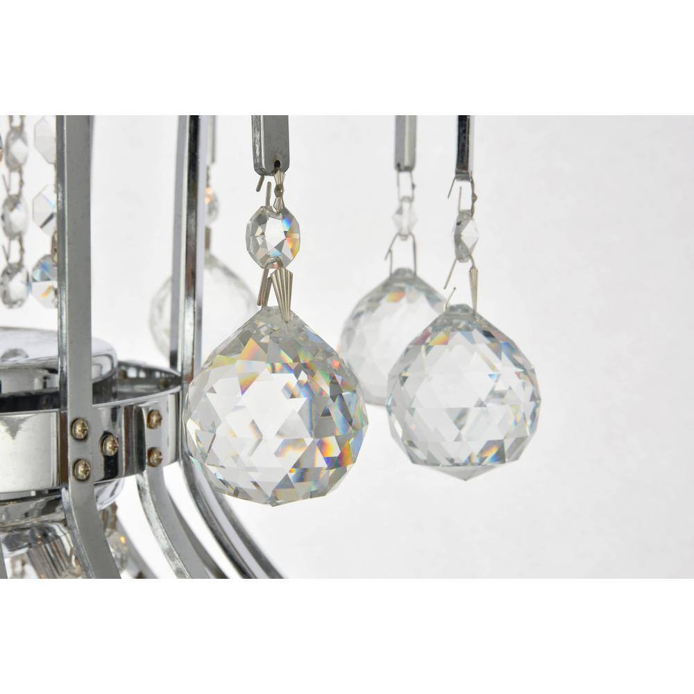 Back. Elegant Lighting - Toureg 10 light Chrome Pendant Clear Royal Cut Crystal - Chrome.