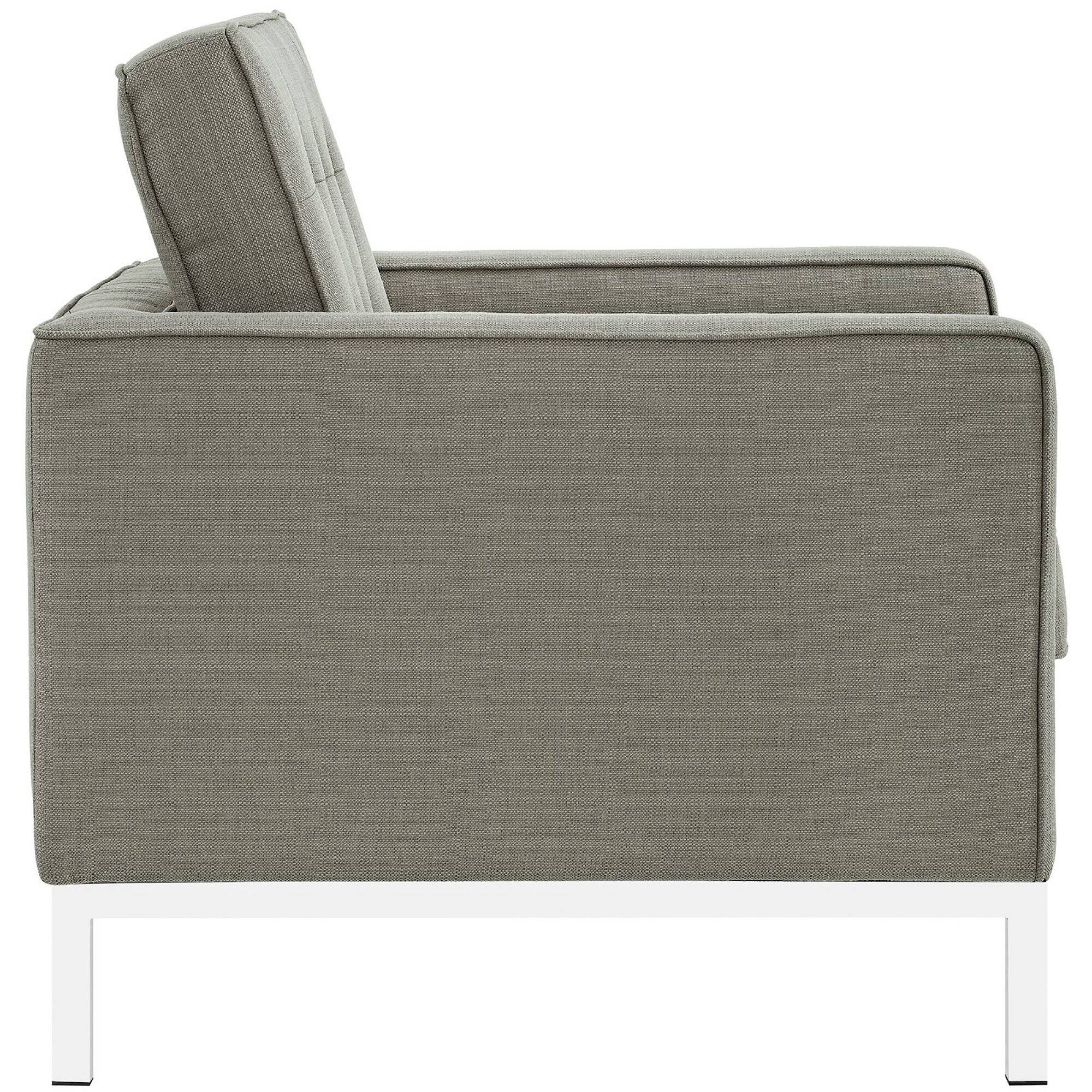 Left. Modway - Loft Upholstered Fabric Armchair by Modway - Granite.