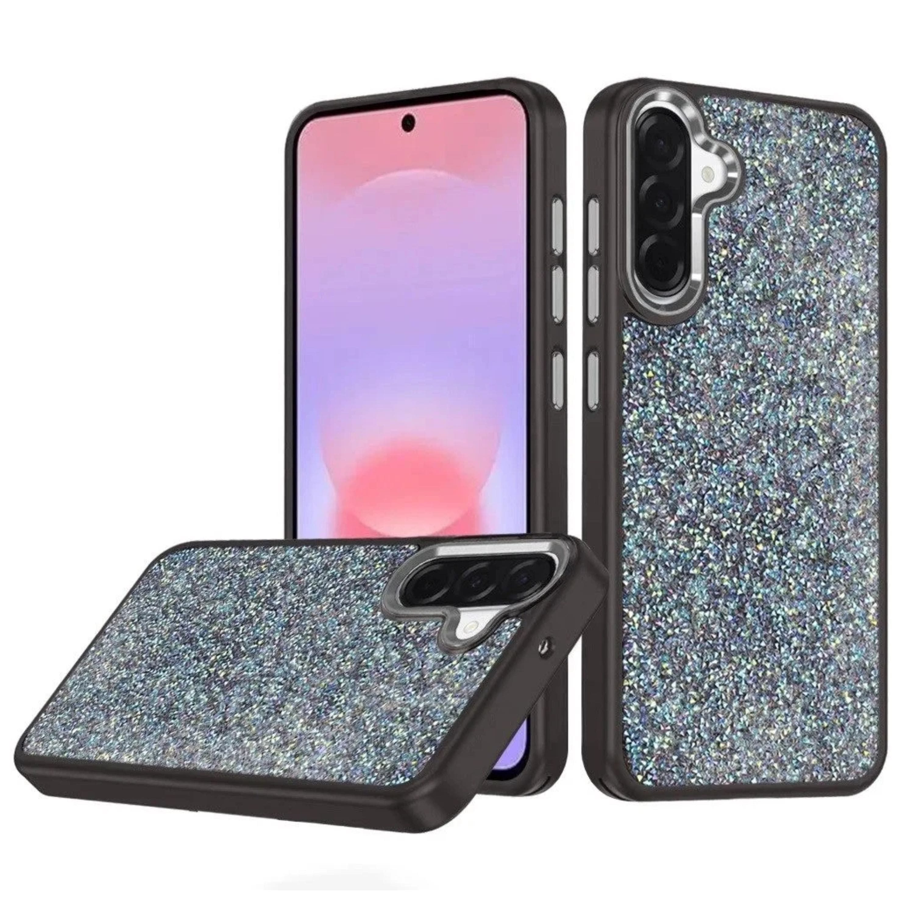 Kitcheniva - Brilliant Full Crystal Bling Case With Metallic Buttons And Tempered Glass For Samsung Galaxy A37 - Black price history on PriceWatchPro
