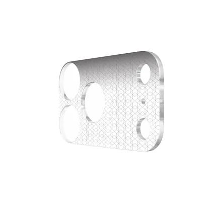 Front. UAG - iPhone 18 Pro Max Glass Camera Lens Protector & Camera Plate Protector Aluminosilicate Glass & Scratch-Resistant Acrylic - Clear w/ Silver Hex.