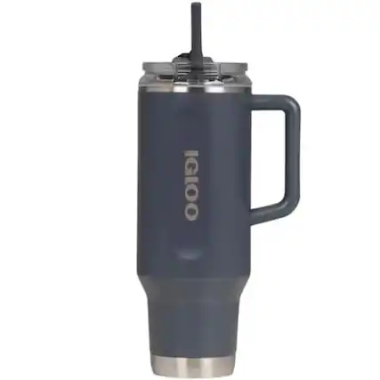 Front. Igloo - IGLOO 40 oz. Stainless Steel Travel Mug, Carbonite - Carbonite.