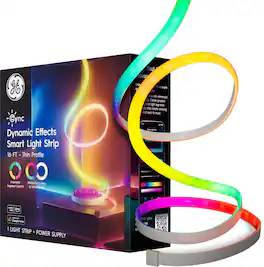 Cync - Dynamic Effects Smart LED Light Strip, Color Changing, 16ft, 1pk - Full Color