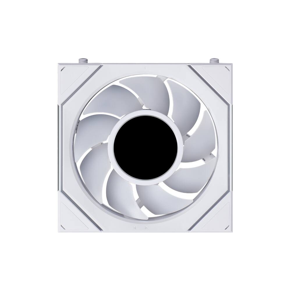 Back. Lian Li - UNI FAN SL Infinity LCD Flex 120mm Normal Blade (NOT Reverse) ARGB Fan, Single Pack, Controller Not Included - White.