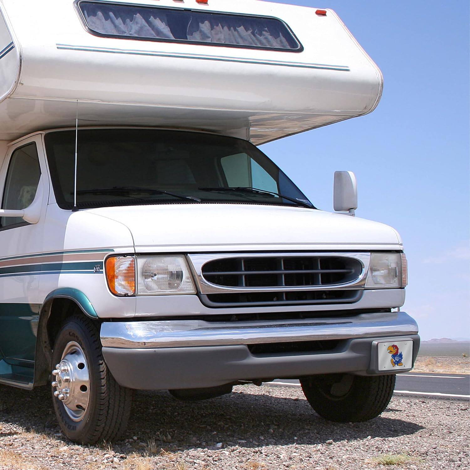 Alt View 3. Rico Industries - Kansas Jayhawks Mirrored Laser Cut License Plate Laser Tag - Multi.