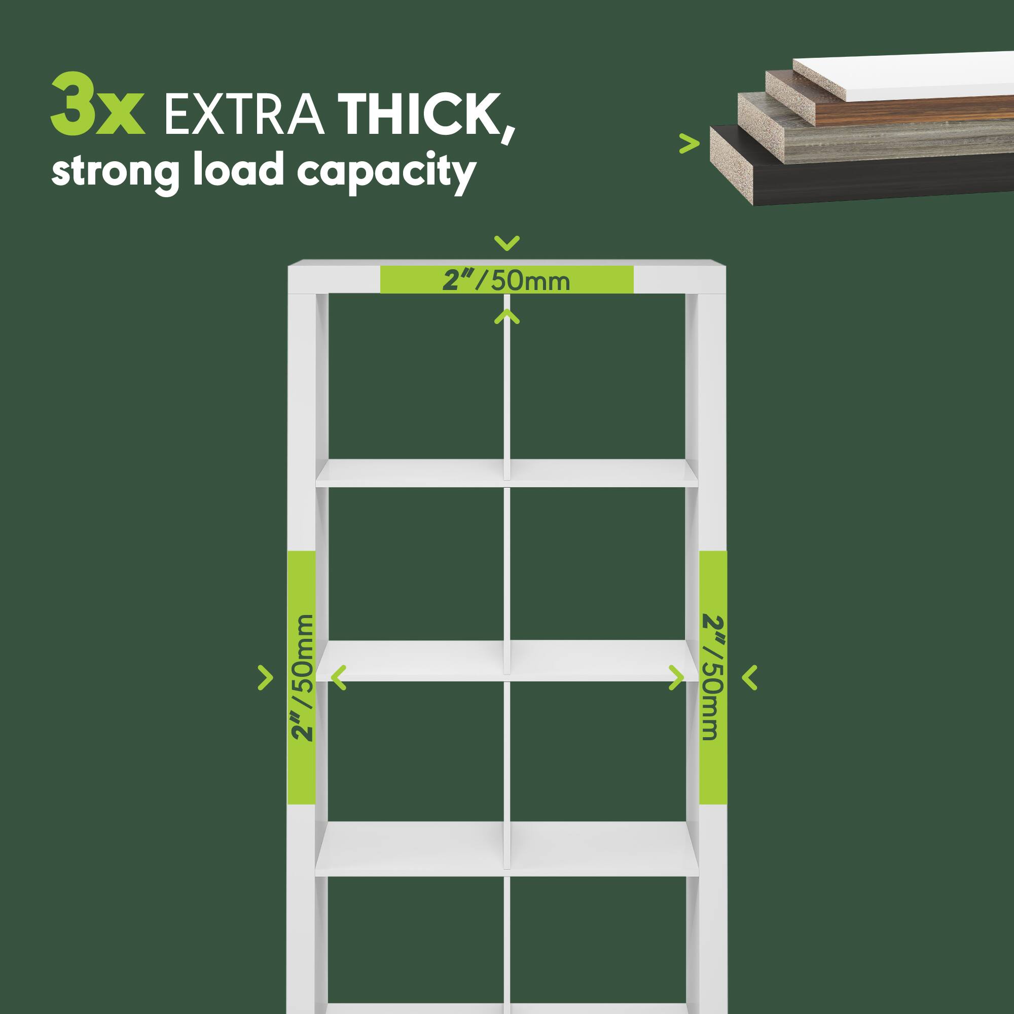 3x EXTRA THICK, strong load capacity  
2"/50mm  
2"/50mm  
2"/50mm