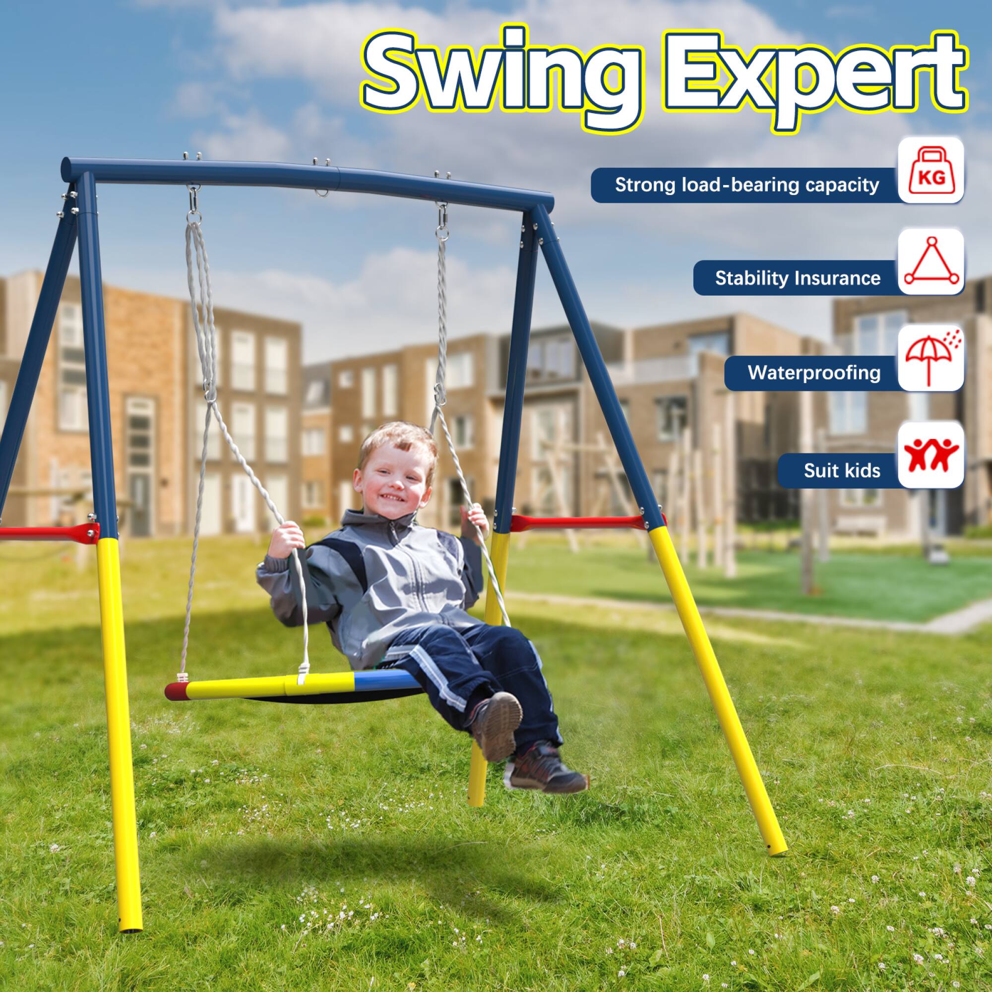 Swing Expert

- Strong load-bearing capacity
- Stability Insurance
- Waterproofing
- Suit kids