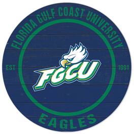Jardine - Florida Gulf Coast Eagles 20'' x 20'' Indoor/Outdoor Circle Sign - Blue