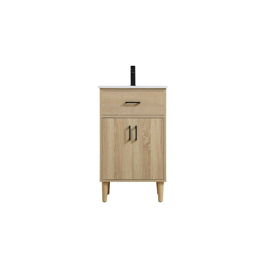 Alt View 4. Elegant Kitchen and Bath - Chandler 20 Inch Single Bathroom Vanity In Mango Wood - Mango Wood.