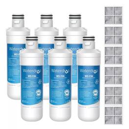 Waterdrop - WD-F46A01-6 Refrigerator Water Filter 6-Pack - White
