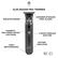 ACE SLIM DESIGN PRO TRIMMER SKELETON DESIGN JAPANESE STAINLESS STEEL BLADES MAGNETIC HIGH SPEED MOTOR, LOW NOISE ACE 3-HOUR CORDLESS RUN-TIME USB-C RECHARGEABLE BATTERY INDICATOR S C