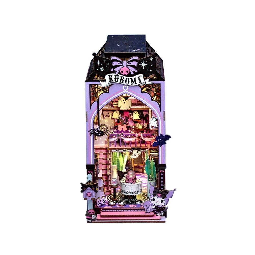 Left. 3D Puzzle - DIY 3D Book Nook Puzzle - Hello Kitty Kuromi Spooky House 283pcs.