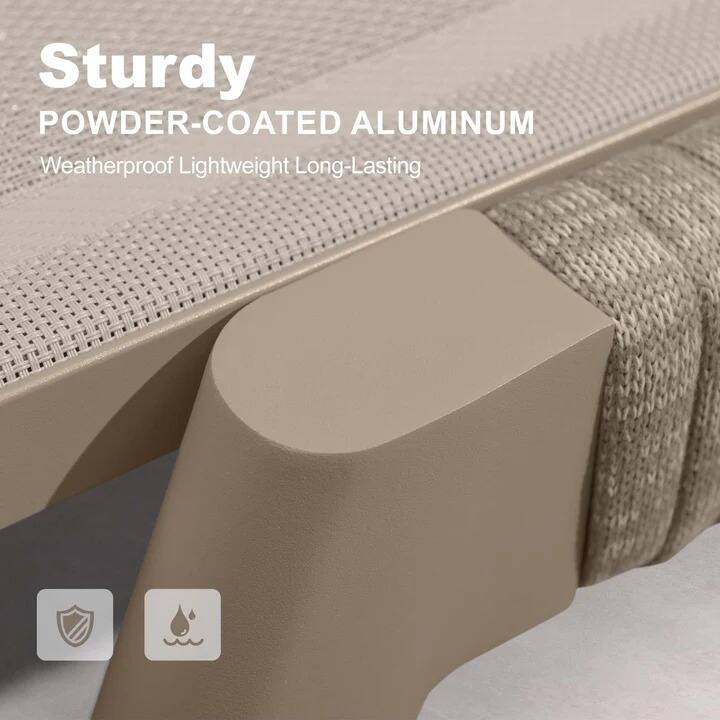 Sturdy  
POWDER-COATED ALUMINUM  
Weatherproof Lightweight Long-Lasting