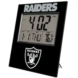 Keyscaper - Las Vegas Raiders Quadtile Digital Desk Clock - Multicolor