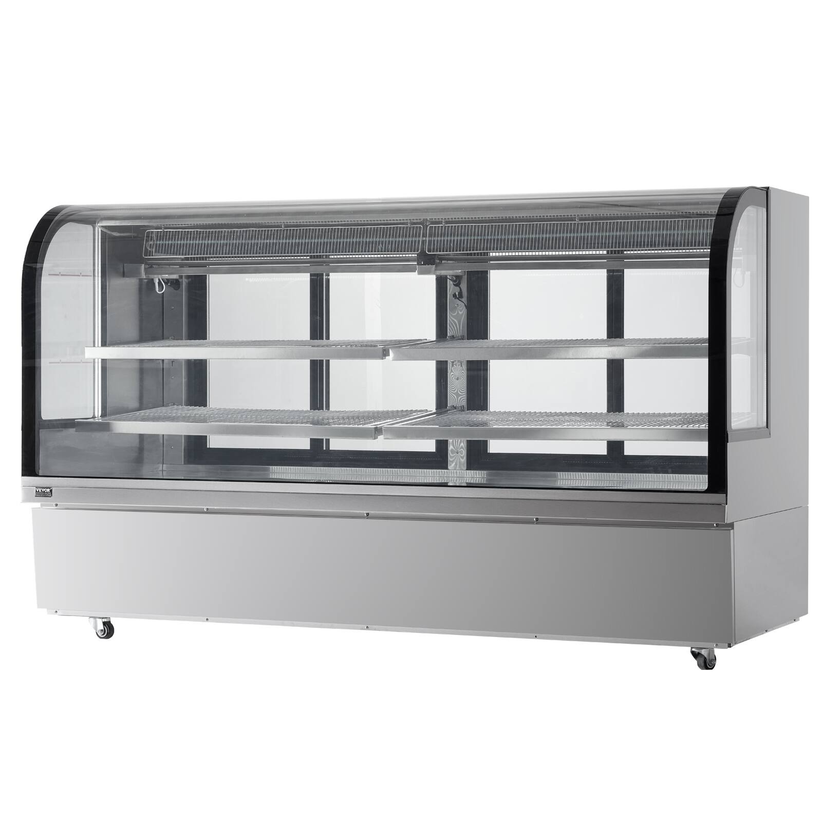 Alt View 5. VEVOR - Refrigerated Display Case, 32 Cu.Ft./901L Large Pastry Display Case, 4-Tier Commercial Display Refrigerator - Silver.