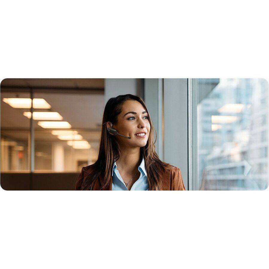 Alt View 1. Yealink - Yealink WH63 E2 Convertible DECT Wireless Headset - Microsoft Teams Certification - Mono - Wireless - DECT - 607 ft - 20 - Black.