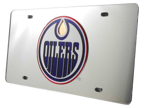 Alt View 5. Rico Industries - Edmonton Oilers Acrylic License Plate Laser Tag - Multi.