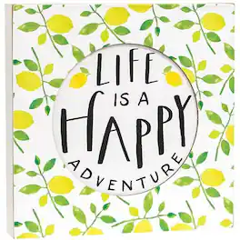 BreeBe - *Life is a Happy Adventure Box Sign - Multicolor