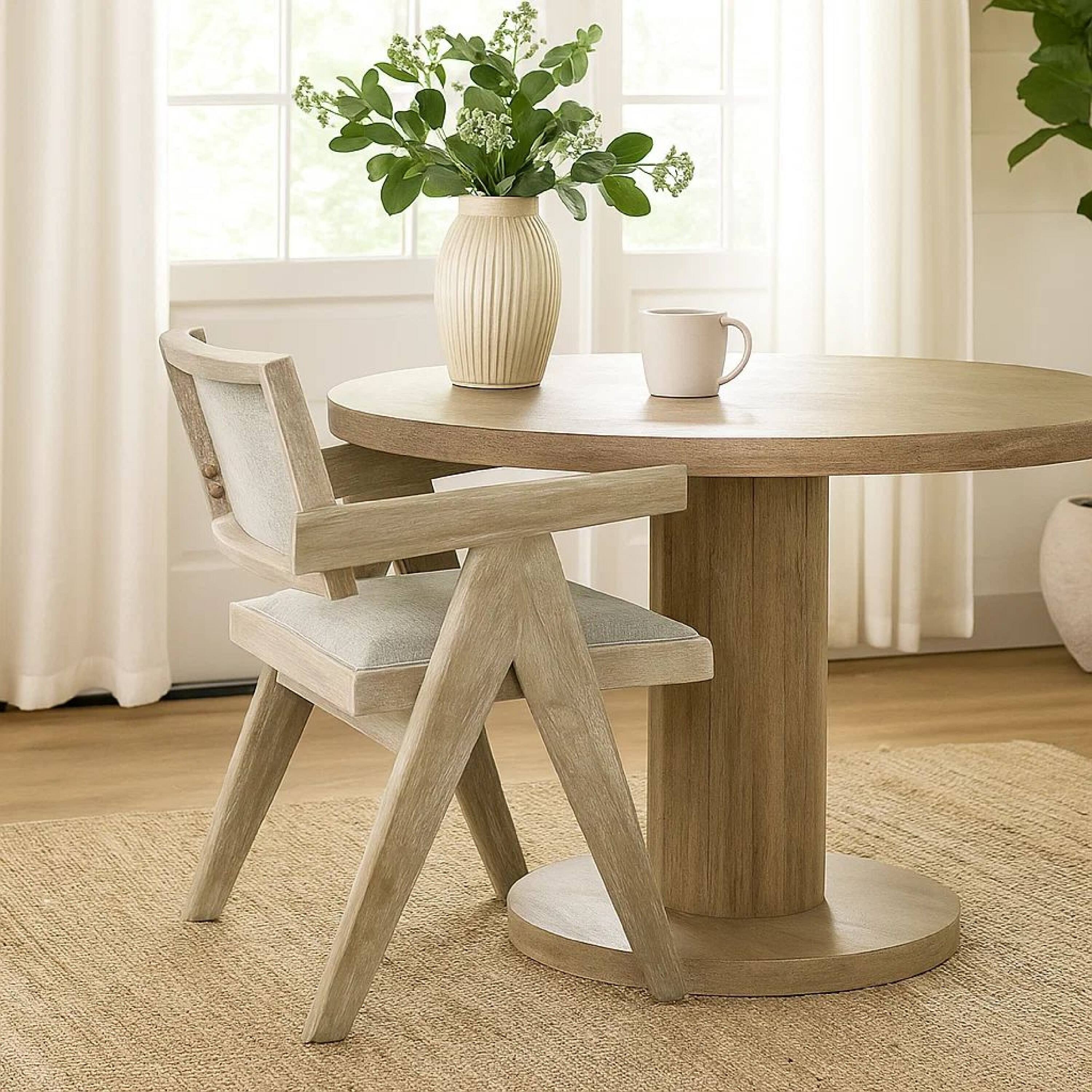 Alt View 5. Manhattan Lane - Gexy Dining Side Chair Set of 2, Brown Oak Veneer, Gray Polyester Seat - Oak Brown, Gray.