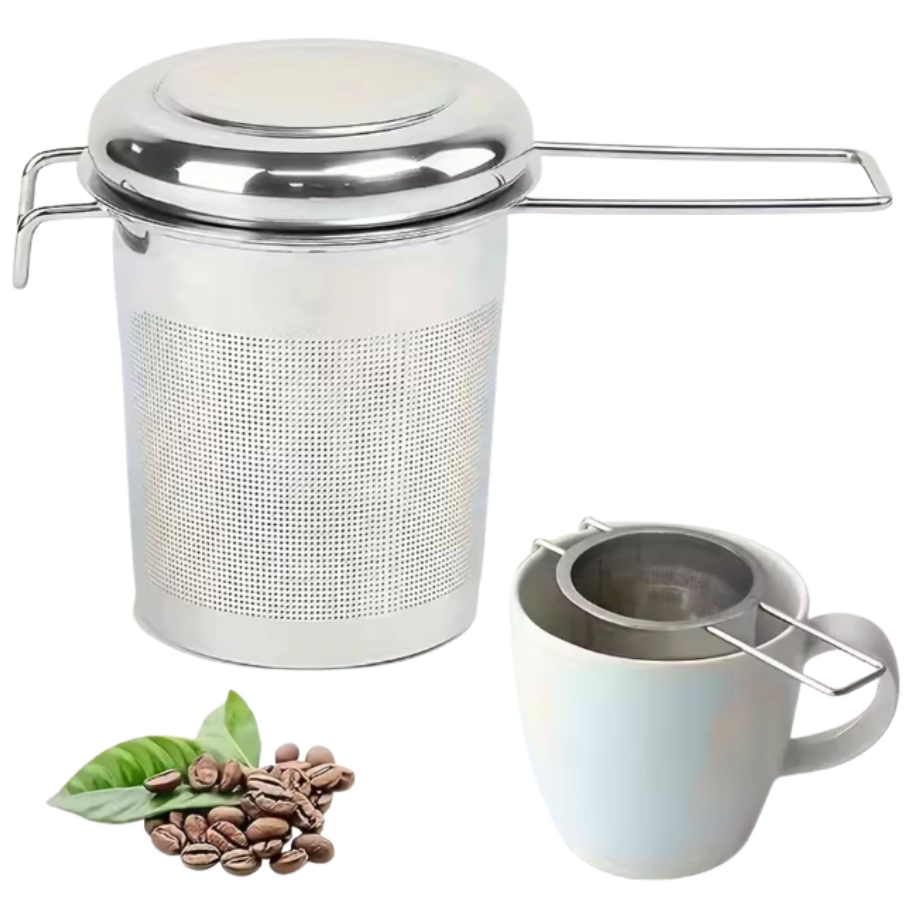 Angle. Kitcheniva - Stainless Steel Tea Filter Strainer with Extended Handle.
