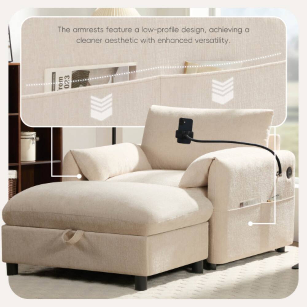 The armrests feature a low-profile design, achieving a cleaner aesthetic with enhanced versatility.