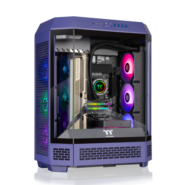 Thermaltake - LCGS Reactor i1480F Gaming Desktop Intel Core i9-14900KF 2025, 32GB DDR5 Memory, NVIDIA GeForce RTX 5080, 2TB NVMe M.2 - Purple