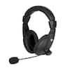 Front. RadioShack - Stereo Headphones with Microphone 2604800 - Black.