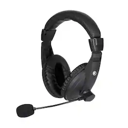 RadioShack - Stereo Headphones with Microphone 2604800 - Black