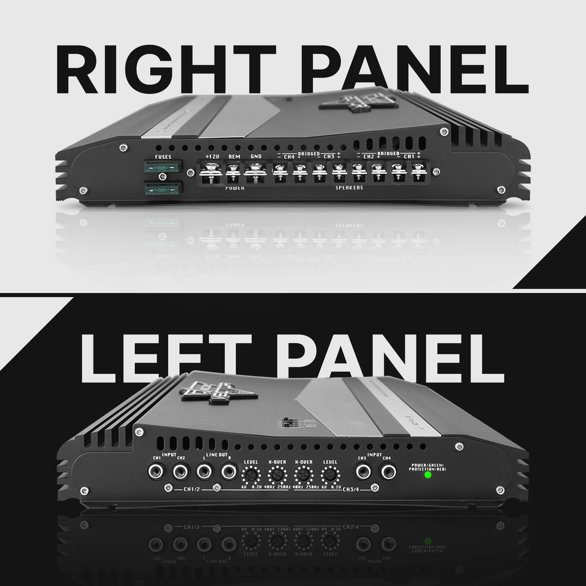 Lanzar VCT4110 4 Channel MOSFET Amplifier 2000W, Bridgeable Mono