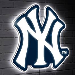 Evergreen Enterprises - New York Yankees LED Team Logo Shaped Lighted Wall Sign - Multicolor