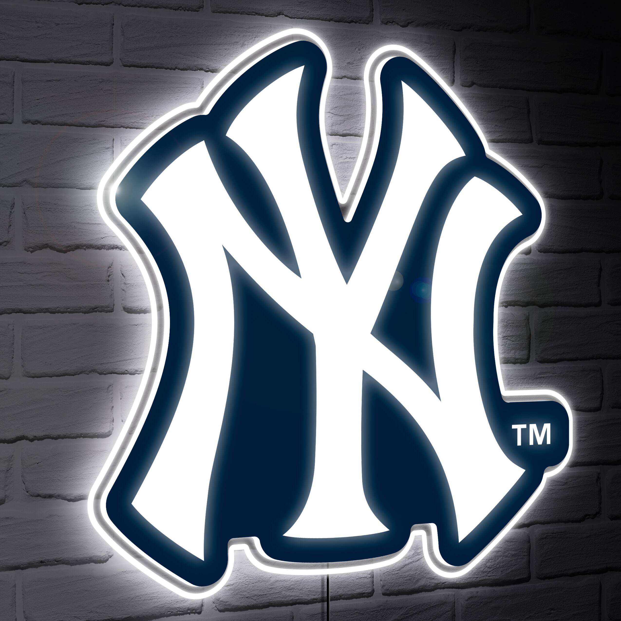 New York Yankees LED Team Logo Shaped Lighted Wall Sign