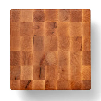 Front. John Boos - John Boos MC Series Square Wood Cutting Board with Feet, 12" x 12", Maple - Square.