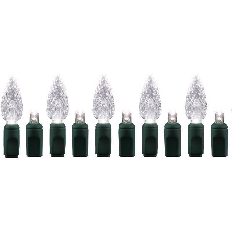 Celebrations - Platinum LED C6 Pure 50 ct String Christmas Lights 25 ft - White