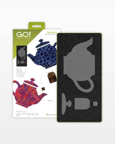 GO!  
TEA PARTY  

Includes:  
- 1 Tea Pot  
- 1 Cup  
- 1 Saucer  

For use with:  
- GO! Cutting Machine  

Material:  
- 100% Recyclable  

Designed by:  
- @amysquiggle
