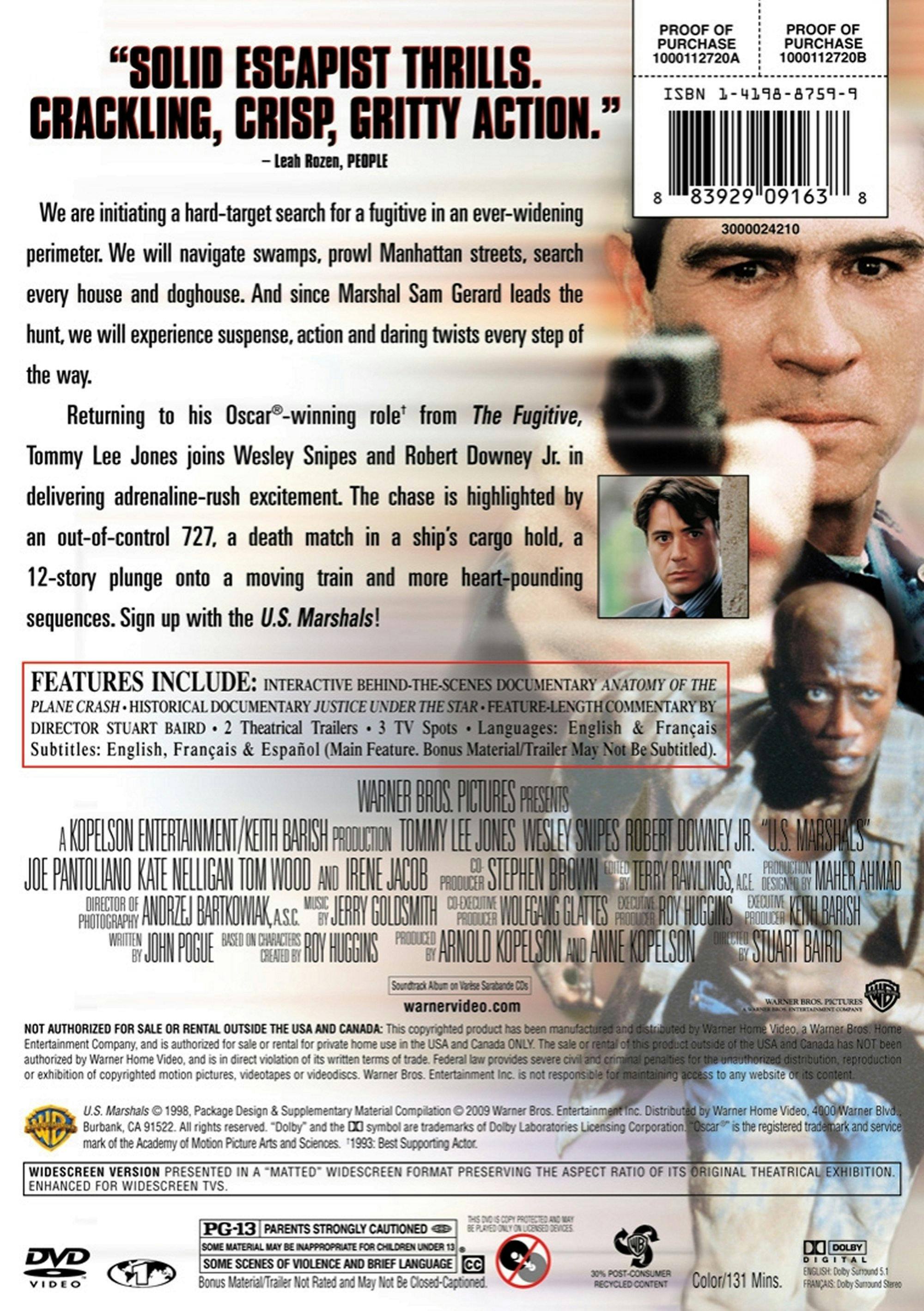 Angle. US Marshals (DVD New Packaging) [DVD].