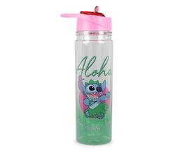 Silver Buffalo - Lilo & Stitch "Aloha" Double Wall Tritan Water Bottle | Holds 18 Ounces - Pink