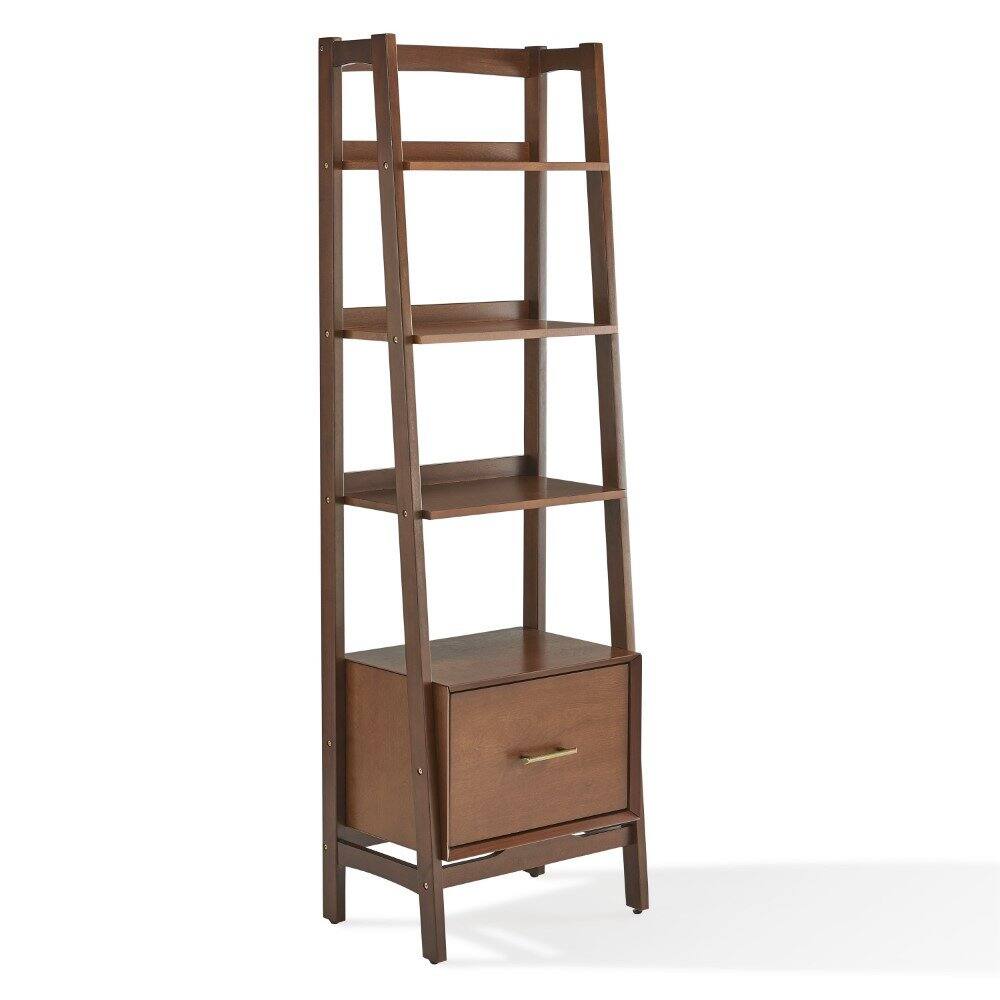 Alt View 1. Crosley Furniture - Landon Small Etagere Bookcase - Matte Black.