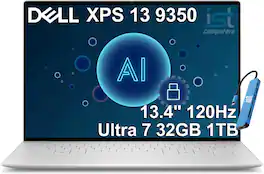 Dell - Upgraded - XPS 13 9350 13.4" FHD+ 120Hz AI PC Laptop - Copilot+ PC - Intel Core Ultra 7 258V - 32GB RAM - 1TB SSD - Windows 11 Pro - Platinum
