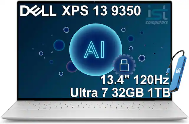 DELL XPS 13 9350 ist Computers
AI computers 13.4" 120Hz Ultra 7 32GB 1TB