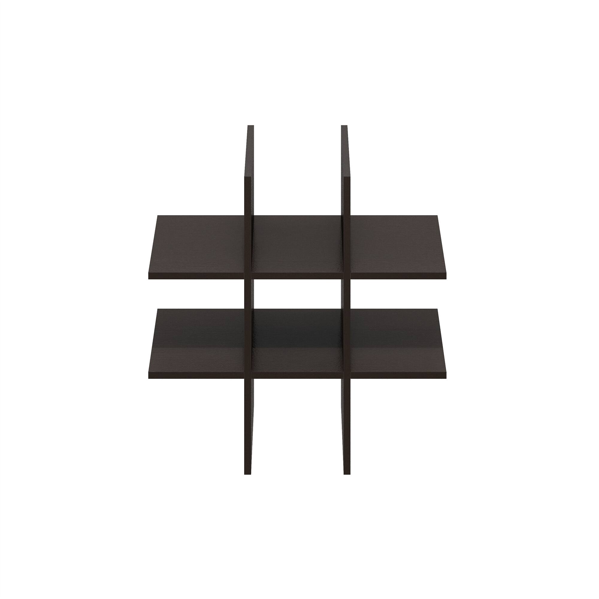 Alt View 4. Furinno - CUBICLE Cube Insert, 9-Compartment Cube Organizer Insert, Fits Extra Thick Cubes, for Storage - Black Oak.