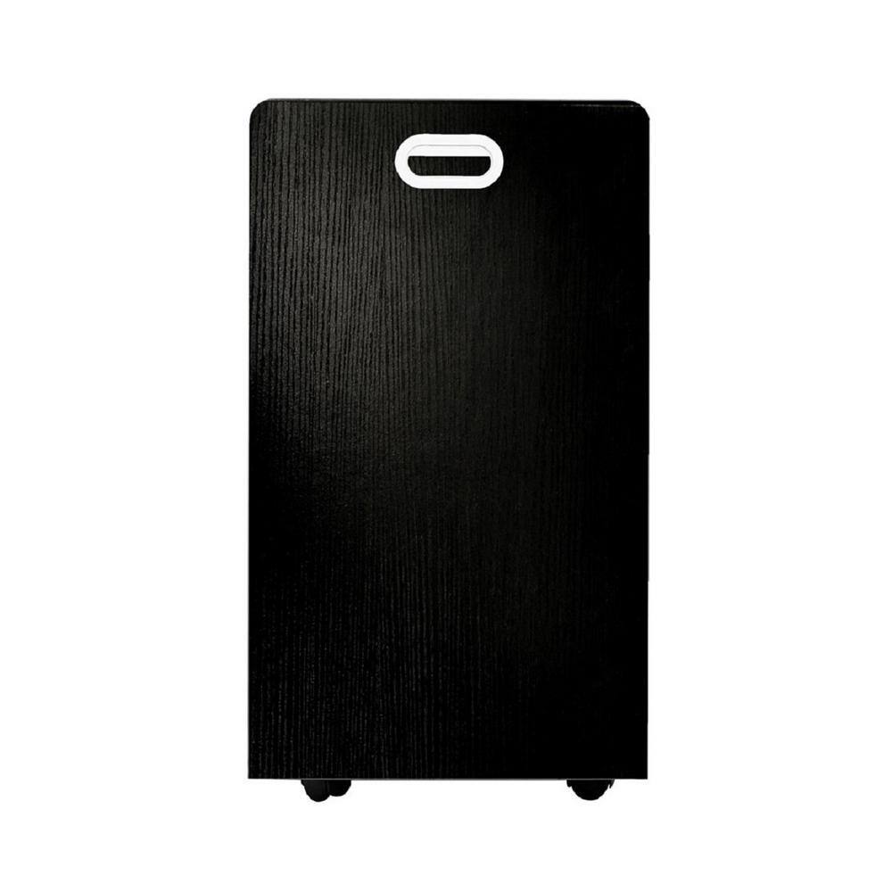 Alt View 2. AdirOffice - Wood 50-Compartment Portable Roll File Cart - Black.