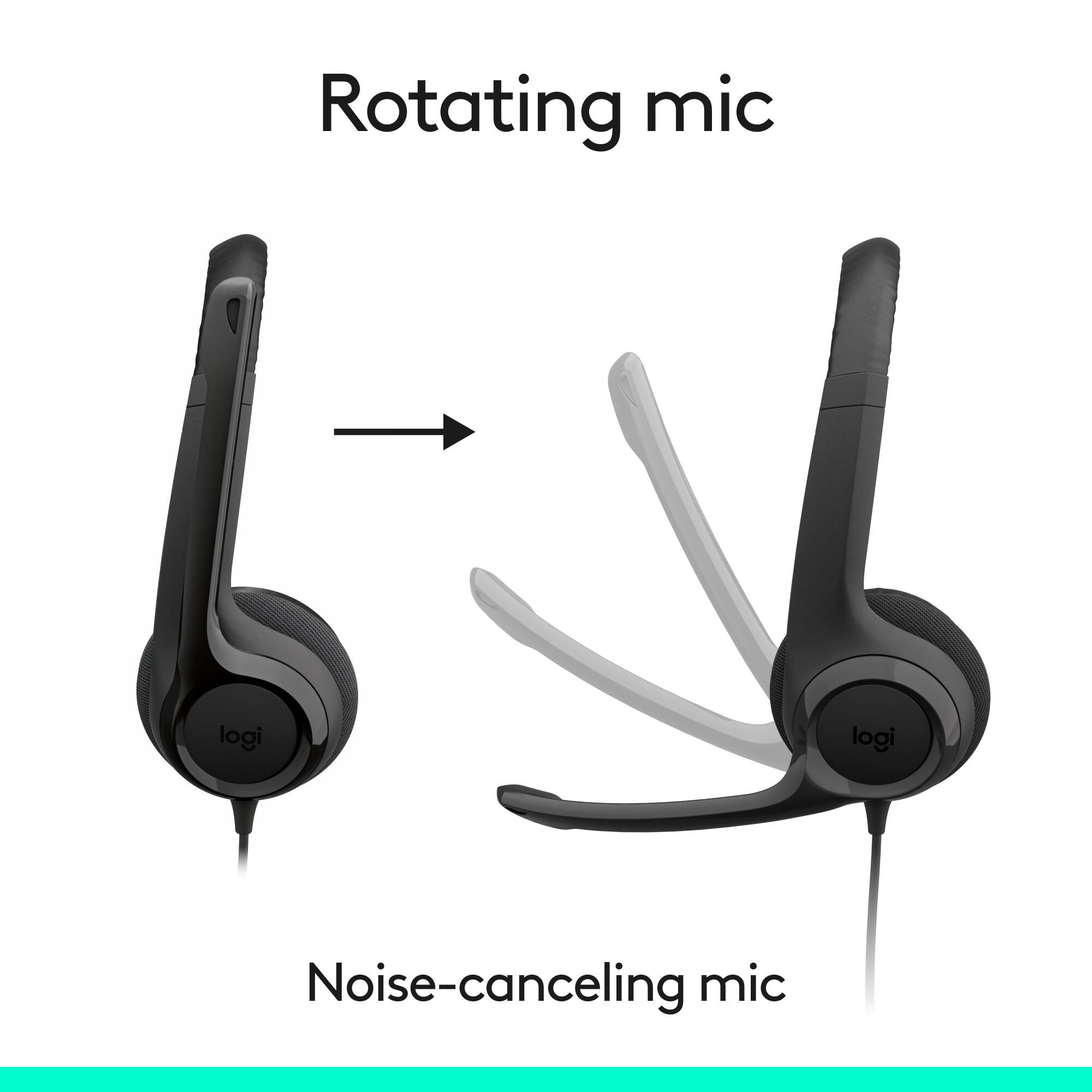 Rotating mic: The image shows a rotating mic, which is a type of microphone that can be adjusted to capture sound from different angles. This can be useful for recording audio in various situations, such as during a video call or while recording a podcast.

Noise-canceling mic: The image also features a noise-canceling mic, which is designed to reduce background noise and improve the clarity of the audio being recorded. This type of microphone is particularly useful in situations where there is a lot of background noise, such as during a conference call or while recording a video.