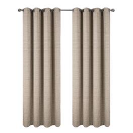 RT Designers Collection - RT Designer Collection Kensington Jacquard Foam Backed Luxurious Decorative Grommet Curtain Panel 54" x 95" - Taupe