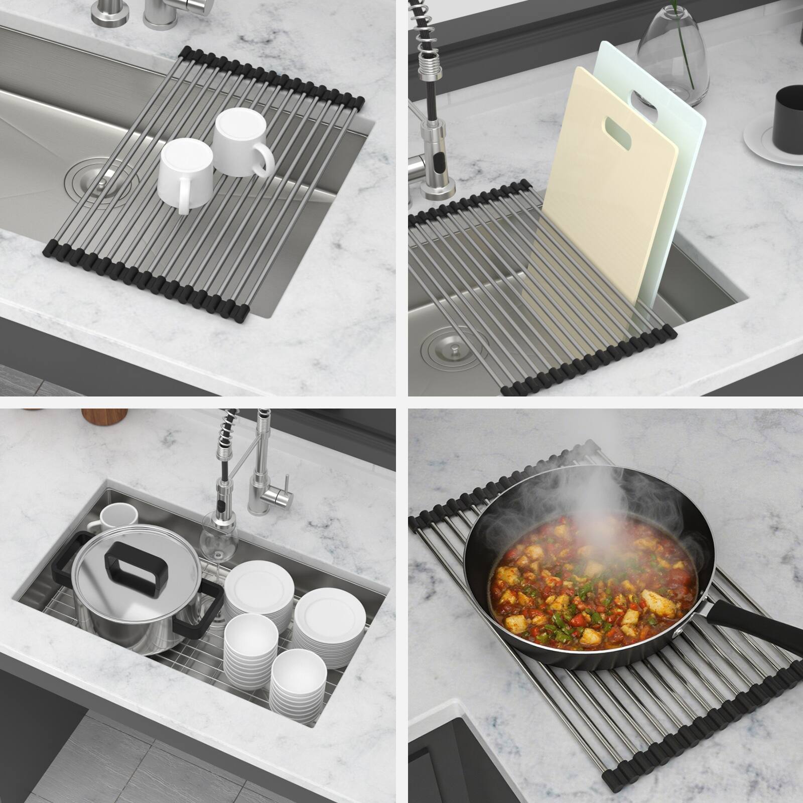 Alt View 2. Siljoy - ADA-COMPLIANT Kitchen Sink 27 Inch Undermount Sink 5.5-Inch Low Depth Single Bowl 16 Gauge Stainless Steel Sinks Basin - Brushed Nickel.