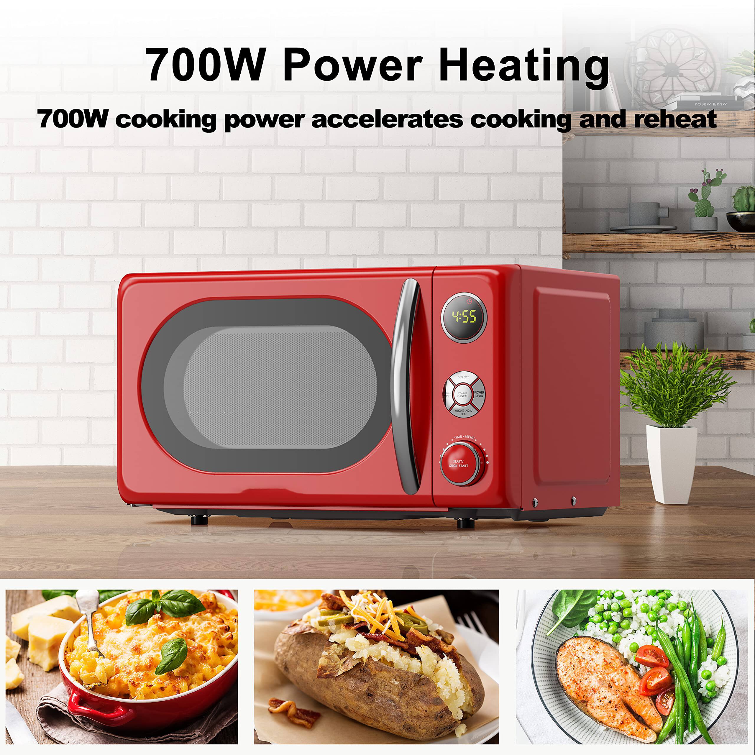 700W Power Heating  
700W cooking power accelerates cooking and reheating