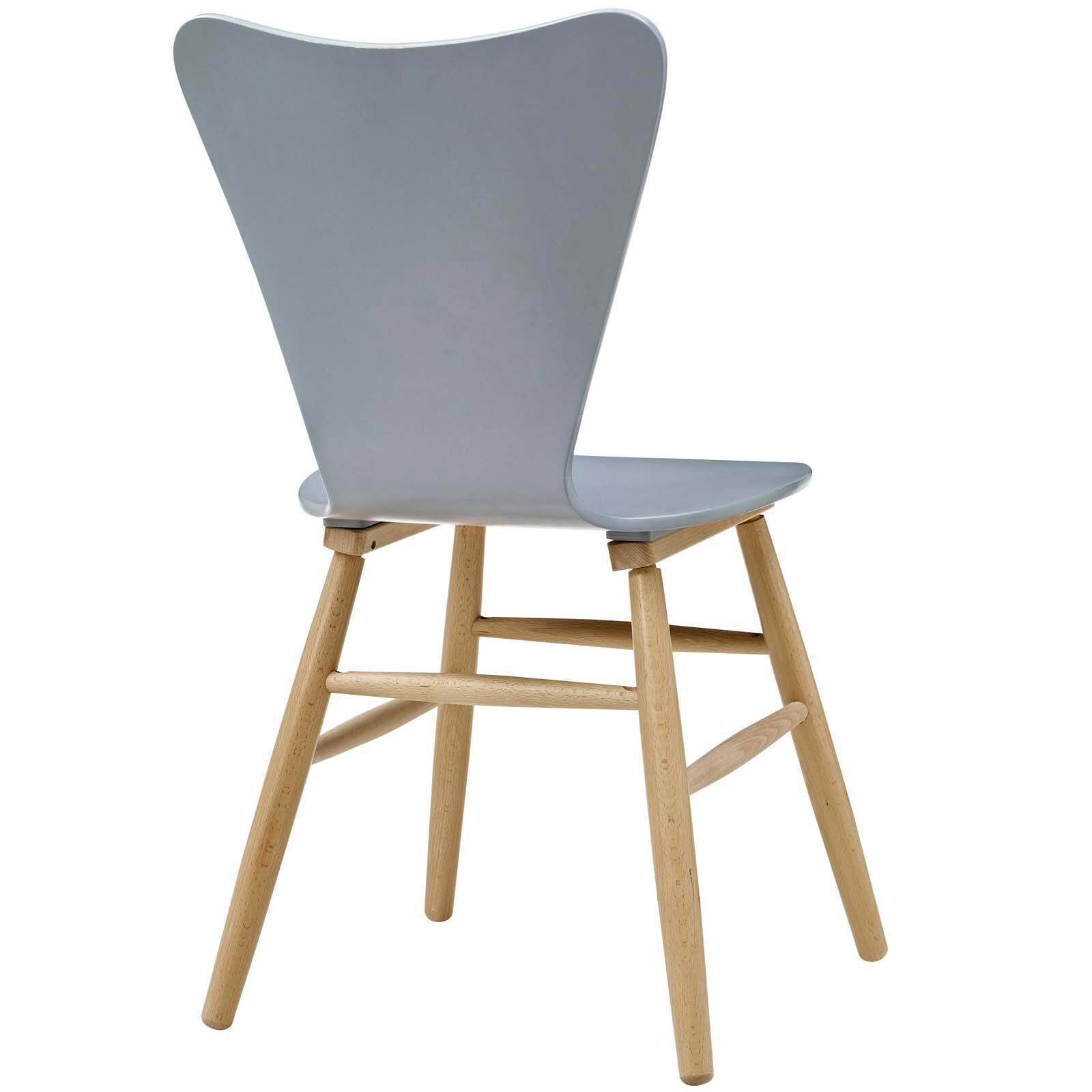 Back. Modway - Cascade Wood Dining Chair by Modway - Gray.